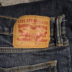 Levi's Men's Dark Blue Straight Jeans